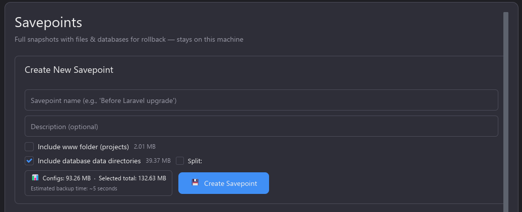 Savepoints